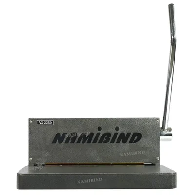 Namibind A2250 Manual Binding Machine, 19-Inch A3+ Size, 60 Hole, 4mm Punch, 500 Page Binding Capacity, Heavy Steel Punch