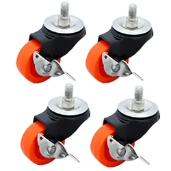 Ackwheel Puff Castor Wheel, Thread & Break  Size: 2"-Inches (Multi-Colour) 4 Pcs. A-50