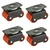 Ackwheel (A-5) 48mm Height Flat Radius Sixer Plate Type Caster Wheel With 360° Rotating Top Plate (Pack of 4)