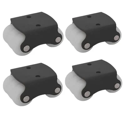 Ackwheel (A-59) Premium Quality Plate type 43mm Height Steel & Plastics Radius Flat Heavy Sixer Caster Wheel (Pack of 4)