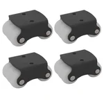 Ackwheel (A-59) Premium Quality Plate type 43mm Height Steel & Plastics Radius Flat Heavy Sixer Caster Wheel (Pack of 4)