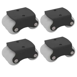 Ackwheel (A-59) Premium Quality Plate type 43mm Height Steel & Plastics Radius Flat Heavy Sixer Caster Wheel (Pack of 4)