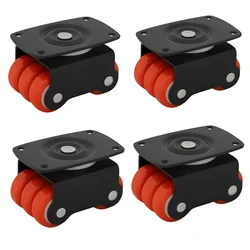 Ackwheel (A-6) 48mm Height Radius Flat Sixer Plate type Caster Wheel With 360° Rotating (Pack of 4)