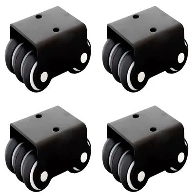 Ackwheel (A-66) Heavy Duty Plate type 38mm Height Steel & Plastics Radius Flat Plate type Sixer Caster Wheel (Pack of 4)