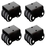 Ackwheel (A-66) Heavy Duty Plate type 38mm Height Steel & Plastics Radius Flat Plate type Sixer Caster Wheel (Pack of 4)