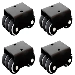 Ackwheel (A-66) Heavy Duty Plate type 38mm Height Steel & Plastics Radius Flat Plate type Sixer Caster Wheel (Pack of 4)