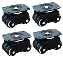 Ackwheel (A-67) Plate type 48 mm Height Flat Radius 360° Rotating Top Plate Sixer Caster Wheel (Pack of 4)