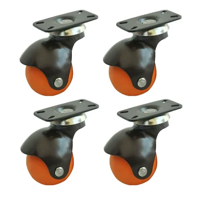 Ackwheel (A-70) Plate Type 75 mm Height Flat Radius 360° Rotating Top Plate Ball Caster Wheel (Pack of 4)