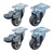Ackwheel (A-94) 2 Pcs Brake Type & 2 Pcs Swivel Type 360° Rotating Castor Wheel (Pack of 4)
