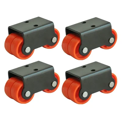 Ackwheel (A-9) Plate Type 38 mm Height Flat Radius Steel & Plastics Caster Wheel (Pack of 4)