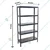ALIJA 72 x 48 x 12 Inch 5 Shelves Multipurpose Storage Rack With Accessories (22 Gauge Shelf, 16 Gauge Angles)