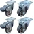 Ackwheel 2 inch (50 mm) Puff Caster Wheel With Plate Type, 100 kg Load Capacity, A-100 (Set of 4)