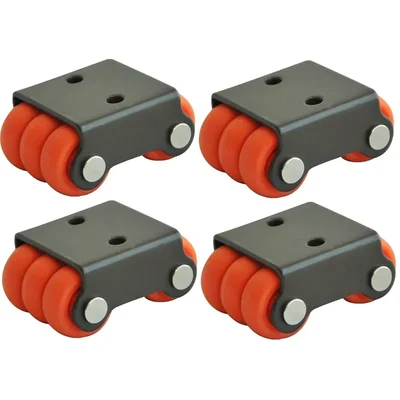 Ackwheel 17 mm (0.7 inch) Nano Sixer Caster Wheels for Furniture, 50 kg Load Capacity, A-101 (Set of 4)