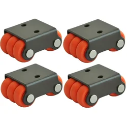 Ackwheel 17 mm (0.7 inch) Nano Sixer Caster Wheels for Furniture, 50 kg Load Capacity, A-101 (Set of 4)