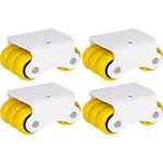 Ackwheel 1.25 inch (30 mm) Sixer Caster Wheel, 175 kg Load Capacity, A-110 (Set of 4)