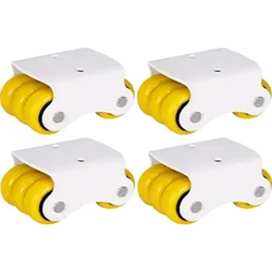 Ackwheel 1.25 inch (30 mm) Sixer Caster Wheel, 175 kg Load Capacity, A-110 (Set of 4)