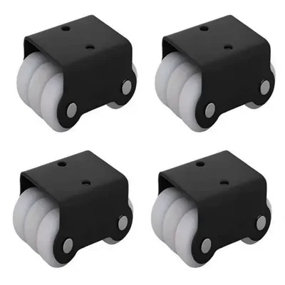 Ackwheel (A-3) Premium Quality Radius Flat Sixer Plate type Caster Wheel Steel & Plastics Material With 38 mm Height (Pack of 4)