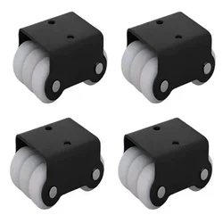 Ackwheel (A-3) Premium Quality Radius Flat Sixer Plate type Caster Wheel Steel & Plastics Material With 38 mm Height (Pack of 4)