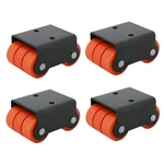 Ackwheel (A-4) Premium Quality Radius Flat Sixer Plate type Caster Wheel Steel & Plastics Material With 38 mm Height (Pack of 4)