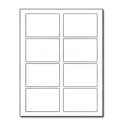 MM WILL CARE 90x55 mm 8 Stickers/Sheet A4 Size White Self Adhesive Label sheets(Pack-50 Pcs)