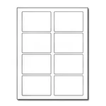 90x55 mm 8 Stickers/Sheet A4 Size White Self Adhesive Label sheets