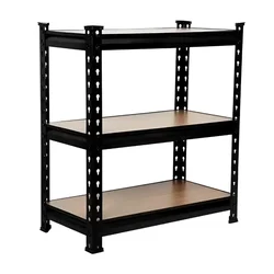Blueboy 27 x 24 x 12 Inches 3 Wooden Shelves Boltless Adjustable Multipurpose Rack  