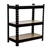 Blueboy 27 x 24 x 12 Inches 3 Wooden Shelves Boltless Adjustable Multipurpose Rack  