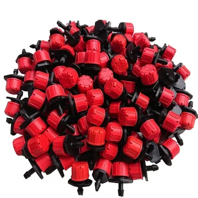 50pcs Adjustable Irrigation Dripper Sprinklers 1/4 Inch Emitters for Drip Irrigation System
