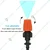 High Quality Adjustable Mist Nozzle with TEE For Greenhouse, Agricultural Watering System (Pack of 25 Pcs)