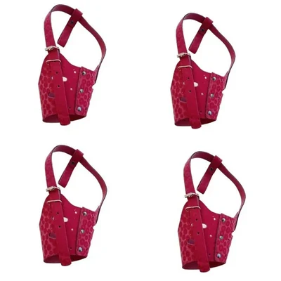  Era Adjustable Strap Dog Muzzle Foam to Ensure Pet Safety & Comfort, Prevent Biting Behaviour (Set of 4 Pcs Small to Large)