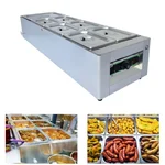 ADORMA BM 32, 7 Pot Electric Bain Marie 32L, 1200W For Buffet Purpose with 1 Year Warranty