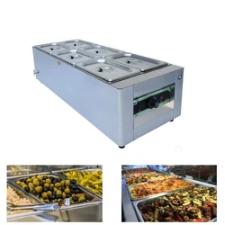 ADORMA BM 24,(6x4L) 24 Liters Bain Marie 6 Pot, 1200W Stainless Steel 304 water tank with 1 Year Warranty