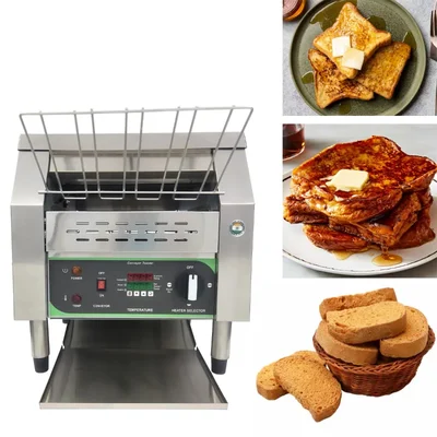 ADORMA CT300 Commercial Stainless Steel Conveyor Toaster 250-300 Slice/hr, 2200 W with 1 Year Warranty