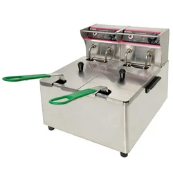 ADORMA DF5L DBL Electric 5+5L (Double Tank) Deep Fryer With Analog Controls, 3600W and 1 Year Warranty 