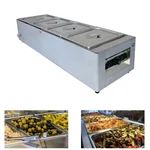 ADORMA BM 32, 4x8 Liter 4 Pot Electric Bain Marie, 1200W (32L) For Buffet Purpose with 1 Year Warranty