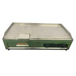 ADORMA GP 28x15 Stainless Steel Electric Griddle Plate 28 x 15 inch Half Grooved Plate, 3600W with 1 Year Warranty