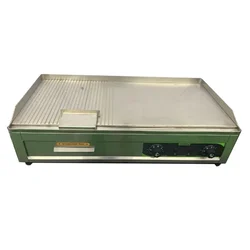 ADORMA GP 28x15 Stainless Steel Electric Griddle Plate 28 x 15 inch Half Grooved Plate, 3600W with 1 Year Warranty