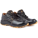 Agarson LANDROVER Steel Toe Safety Shoes High Ankle PVC Sole Dual Density Orange Full Grain Leather