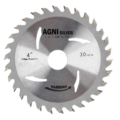 Agni 4inch TCT Saw Blade (Silver) for Wood Cutting(Size-4 inch,Teeth-30,Pack-10 Pcs)