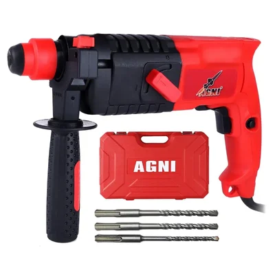 Agni Super 20 mm 500 Watt SDS Rotary Hammer Drill With Drill Bits, 850 RPM (A1600)