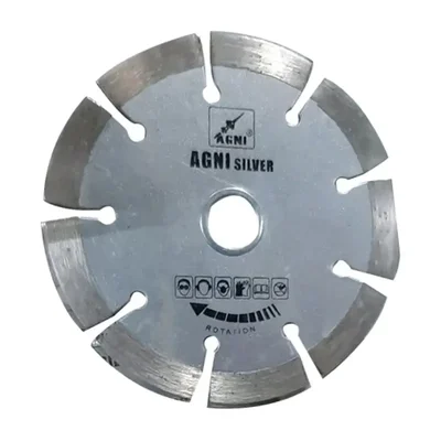 Agni Segmented 5 inch Marble Cutting Blade (Silver)(Pack-3Pcs)