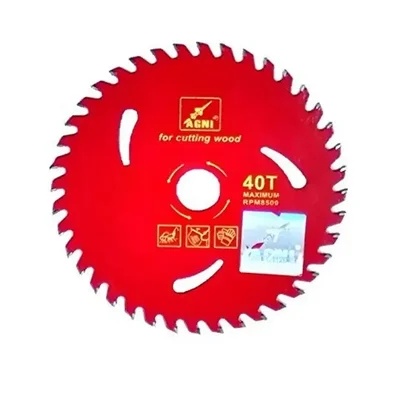 Agni TCT Saw Blade (Red) for Wood Cutting (Size-5 inch,Teeth-40,Pack-1 Pcs)
