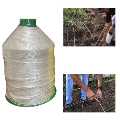 Heavy Duty 1000 meter PVC Mixed Cotton Agriculture Thread for Low Tunnel Crop Cover