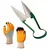 AGT Garden Tool Set - 2 Pcs a Side Cutter and a Pair of Gloves for Home Gardening and Essential Farming