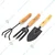 AGT Garden Tools Combo Kit of Trowel, Hand Fork, Cultivator and 2 Pair of Hand Gloves