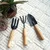 AGT Garden Tools Combo Kit of Trowel, Hand Fork, Cultivator and 2 Pair of Hand Gloves