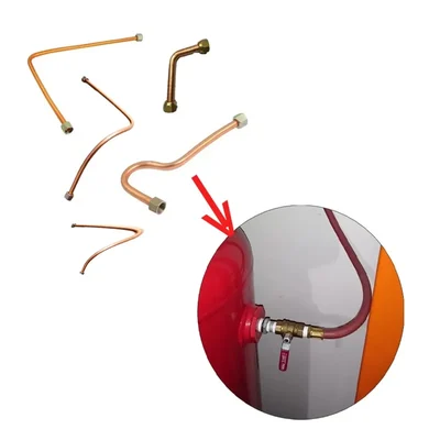 5 pcs of 30 Cm Copper Connecting Pipe For Air Delivery Pipe Suitable For Oil Free Air Compressor