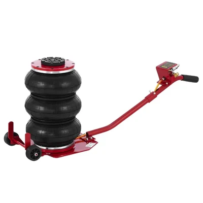 XLNT 3 Ton Heavy Duty Pneumatic Triple Air Bag Balloon Jack with Extension Handle - Quick 5 Sec Lift