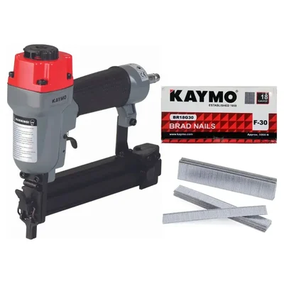 Kaymo 15-50 mm Pneumatic Air Brad Nailer (ECO-PB18G50) With 30mm Brad Nails Combo (BR18G30)