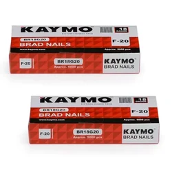 Kaymo Pack of 2, F-20 18 Gauge Brad Nails, 20mm - Fasteners for Carpentry and Woodworking (BR18G20)
